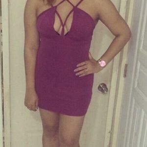 Purple mini dress